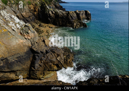 Küste nördlich von Fermain Point, Insel Guernsey, Channel Islands Stockfoto