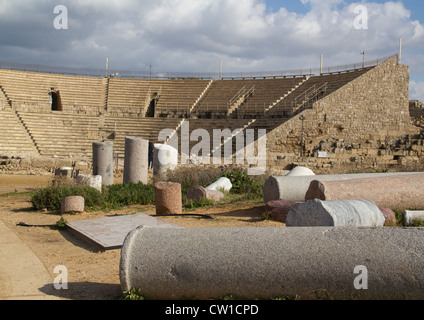 Caesarea Maritima (griechisch: παράλιος Καισάρεια), genannt Caesarea Palaestina.Israel Stockfoto