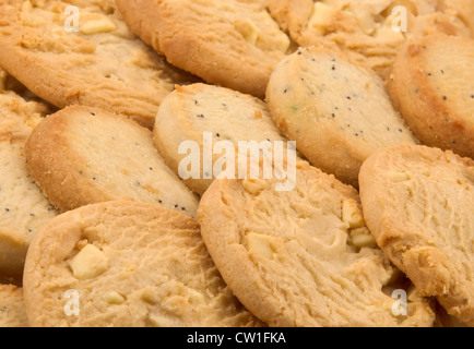 Goldene Mandel und Macadamia-Nuss-Kekse Stockfoto