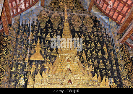 MwSt. Xieng Thong Temple, Luang Prabang, Laos Stockfoto