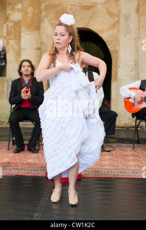 Flamenco-Tänzerin an der Waterperry Kunst in Aktion 2012, Oxfordshire, England 23 Stockfoto