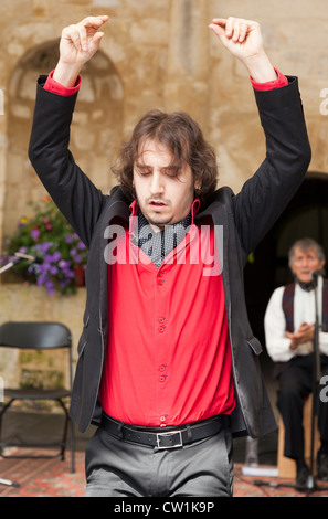 Flamenco-Tänzerin an der Waterperry Kunst in Aktion 2012, Oxfordshire, England 7 Stockfoto