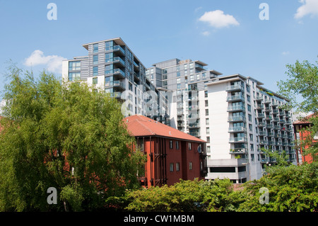 Eines modernen Wohnhauses in Birmingham City, West MIdlands, UK Stockfoto