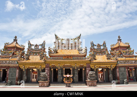 die chinesischen Wohnstil. Das Dekor ist bunt. Stockfoto