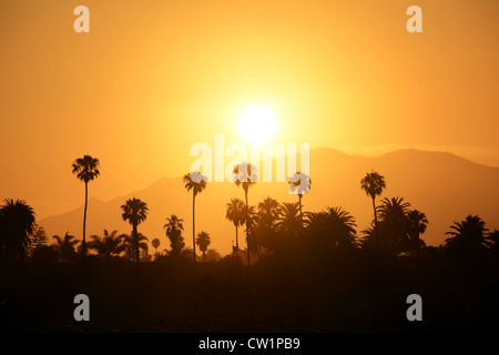Sonnenuntergang in Santa Barbara, Kalifornien. Stockfoto