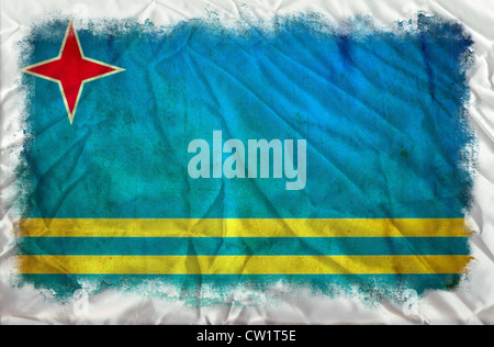 Aruba-Grunge-Flagge Stockfoto