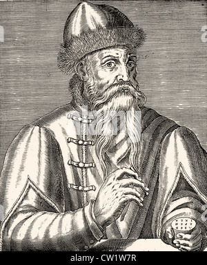 Johannes Gutenberg Stockfoto