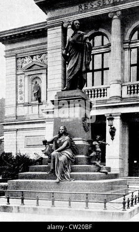 Denkmal vor dem neuen Konzertsaal in Leipzig Stockfoto