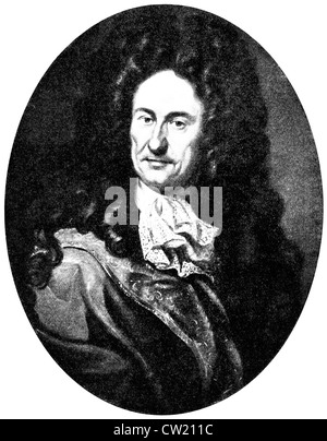 Gottfried Wilhelm Leibniz Stockfoto