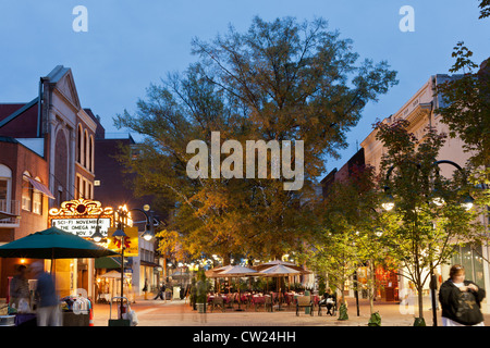 Innenstadt-Mall, Altstadt, Charlottesville, Virginia Stockfoto