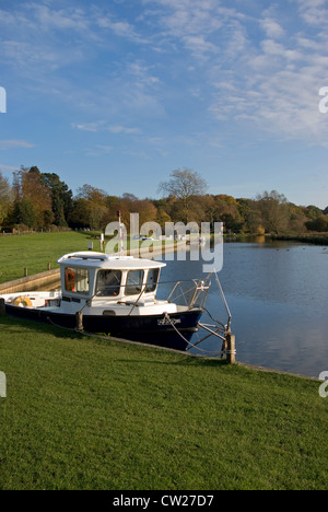 Herbst auf entlang dem Fluss Bure am Coltishall Teil der Norfolk Broads, Norfolk Stockfoto