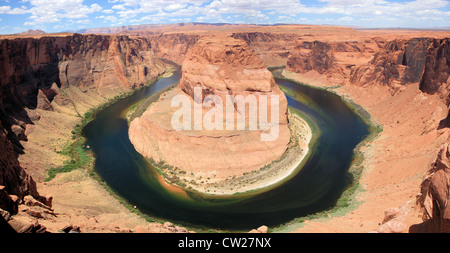 Horseshoe Bend Panoramablick, Glen Canyon National Recreation Area, Page, Arizona, USA Stockfoto