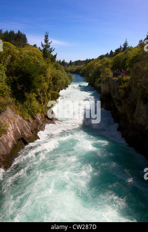 hukafalls.com The Huka Falls auf dem Waikato River, North Island, Neuseeland Stockfoto