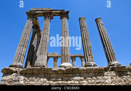 Römische Tempel von Evora, häufig sogenannte Tempel der Diana, Stadtzentrum, Evora, Alentejo, Portugal Stockfoto