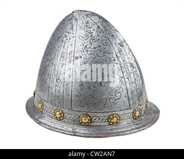 16. Jahrhundert italienischen geätzte Cabasset Helm Stockfoto