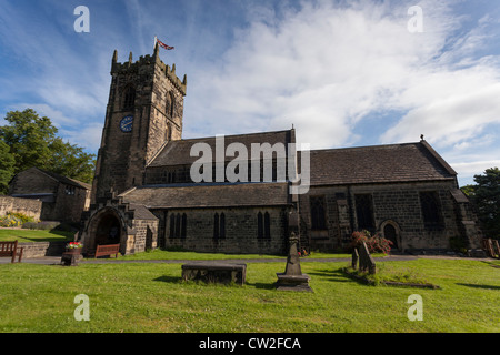 Pfarrkirche Saint Wilfred, in Calverley, Leeds. Die Kirche wurde bis ins 14. Jahrhundert zurück. Stockfoto