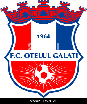 Logo der rumänischen Fußball-Nationalmannschaft FC Otelul Galati. Stockfoto