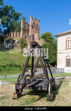 Italien, Lombardei, San Colombano al Lambro, Belgioioso Burg. Stockfoto