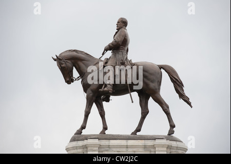 Statue des Kriegshelden auf Denkmal-Allee in Richmond Virginia Stockfoto