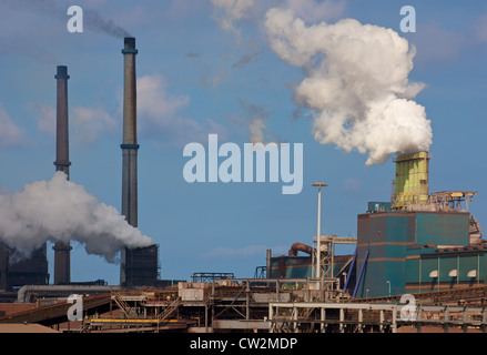 Hoogovens Stahl-Fabrik in IJmuiden-Velsen, Niederlande Stockfoto