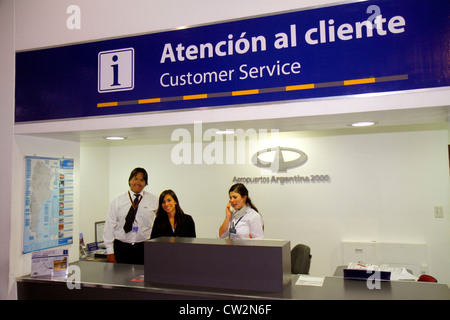 Mendoza Argentinien, Aeropuerto Internacional Gobernador Francisco Gabrielli y El Plumerillo, MDZ, Internationaler Flughafen, Terminal, Kundenservice, Schalter, HIS Stockfoto