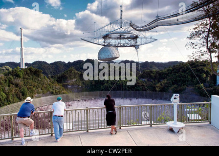 PUERTO RICO Arecibo-Observatorium.  Nationalen Astronomie und Ionosphäre Center (NAIC), Stockfoto