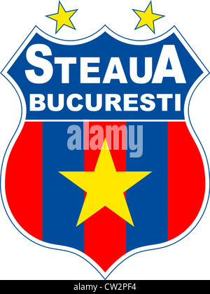 Logo der rumänischen Fußball-Club FC Steaua Bucuresti. Stockfoto