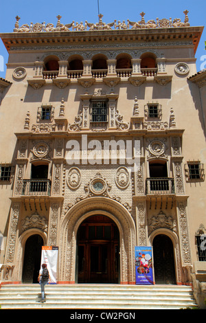 Mendoza Argentinien, Avenida Gutierrez, Banco Hipotecario Nacional, National Mortgage Bank, Banken, Gebäude, Fassade, spanische Renaissance-Architektur, Platere Stockfoto