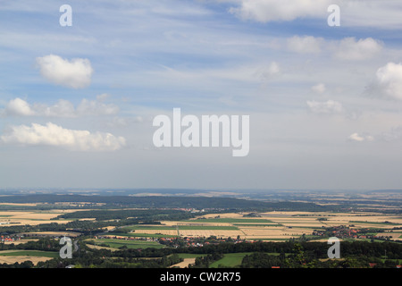 Blick vom Burgberg über die Region nördlich von bad harzburg Stockfoto