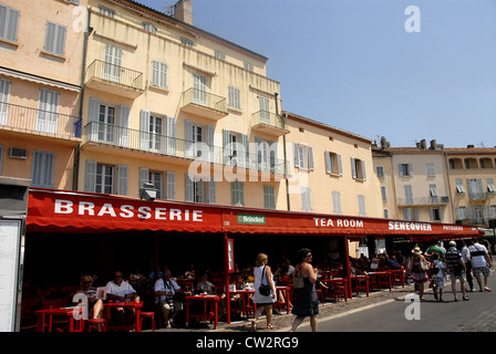 Terrasse der bar Saint Tropez Provence Cote d ' Azur Frankreich Stockfoto