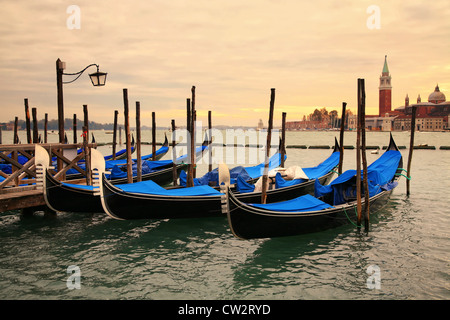 Blick auf den Canal Grande in Venedig, Italien. Stockfoto