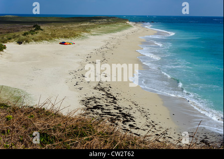 Shell Beach Insel Herm Kanalinseln Stockfoto