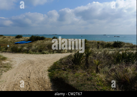 Shell Beach Insel Herm Kanalinseln Stockfoto