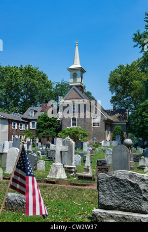 Gloria Dei, historischen alten Schweden Kirche, gegründet im Jahre 1677, Philadelphia, Pennsylvania, USA. Älteste Kirche in Pennsylvania Stockfoto