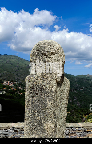 Menhire in Pieve, Korsika, Frankreich Stockfoto