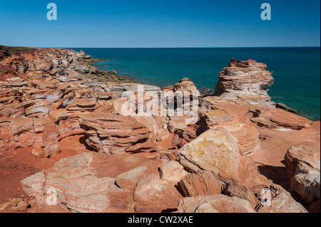 Die felsige Küste am Gantheaume Point, Broome, Western Australia, Australia Stockfoto