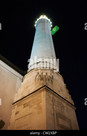 Gazi Husrev-Begova Moschee Sarajevo Bosnien und Herzegowina. Muslimische Fahnenschwingen Stockfoto