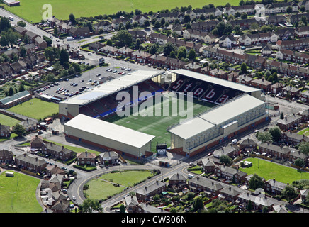 Luftaufnahme von Widnes Vikings Rugby League Club, Stobart Stadium, Widnes Stockfoto