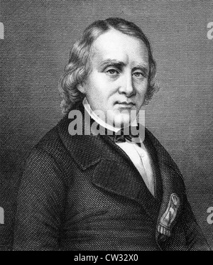 Francois Vincent Raspail (1794-1878) auf Kupferstich aus dem Jahr 1859. Französischer Chemiker, Naturforscher, Physiologe & sozialistischer Politiker. Stockfoto