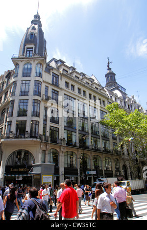 Buenos Aires Argentinien,Innenstadt,Avenida de Mayo,Straßenszene,Eigentumswohnung Wohnapartments Gebäude Gebäude Gehäuse,Balkon,Confiterí Stockfoto