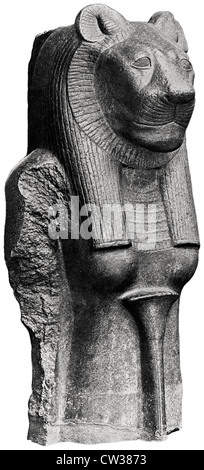 Granitstatue der Göttin des Krieges Sekhmet Stockfoto