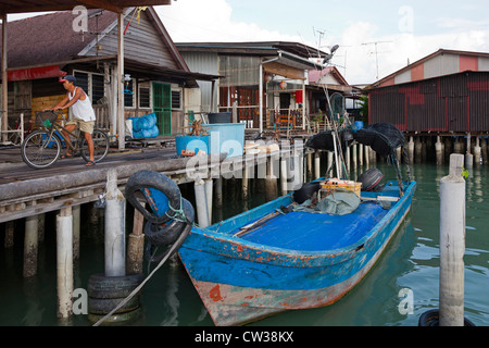 Kauen Sie, Steg, George Town, Penang, Malaysia Stockfoto