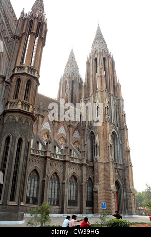 St. Philomena Staat-Kirche, Mysore, Karnataka, Indien Stockfoto