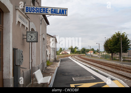 Bussière-Galant Station Haute-Vienne-Abteilung in der Limousin-Region im Westen Frankreichs. Stockfoto
