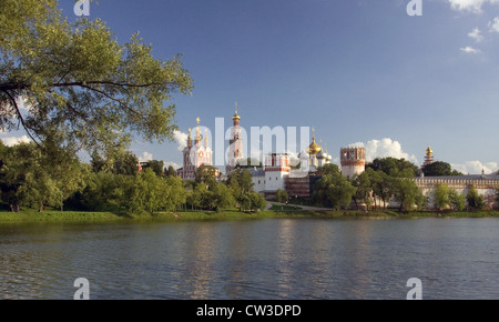 Moskau, mit Blick auf das neue Kloster der Jungfrau Stockfoto