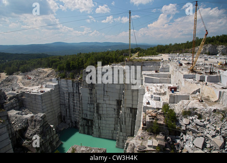 Graniteville, Vermont - The Rock of Ages Corporation Granitsteinbruch. Stockfoto