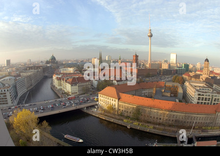 Berlin, Stadtpanorama mit Fernsehturm in Berlin Stockfoto