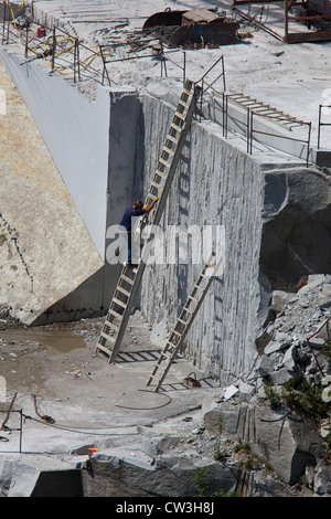 Graniteville, Vermont - The Rock of Ages Corporation Granitsteinbruch. Stockfoto