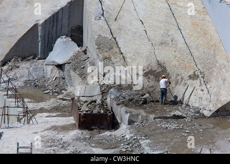 Graniteville, Vermont - The Rock of Ages Corporation Granitsteinbruch. Stockfoto