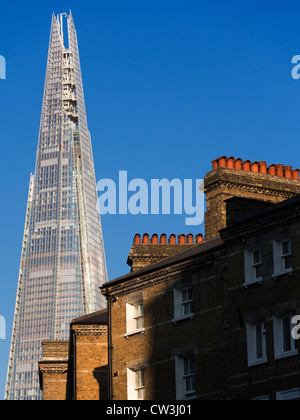 Den Schornstein Shard und Southwark, London - Sonnenuntergang Stockfoto